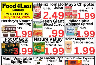 Food 4 Less (Lindsay) Flyer July 18 to 24