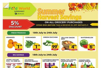 Food World Supermarket Flyer July 18 to 24 Food World Supermarket Flyer July 18 to 24