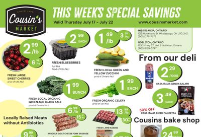 Cousin's Market Flyer July 17 to 22