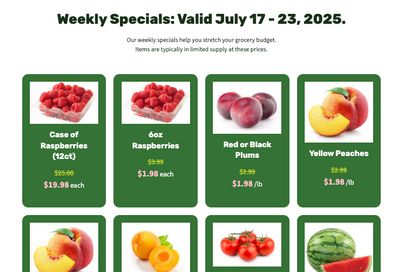 H&W Produce Flyer July 17 to 23