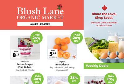 Blush Lane Organic Market Flyer July 20 to 26