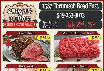 Schwab's & Primo's Flyer July 22 to 27