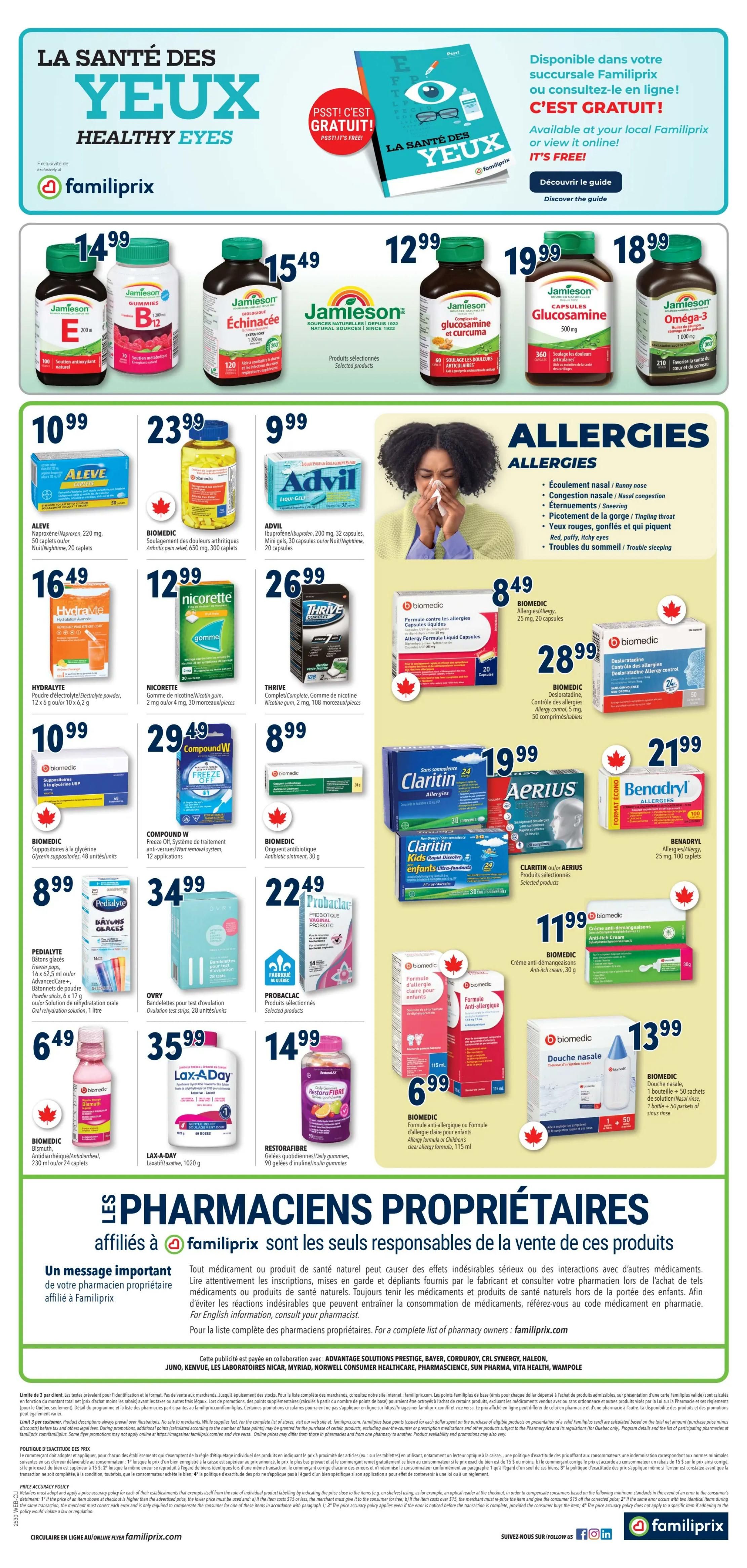 Familiprix Clinique Flyer July 24 to 30
