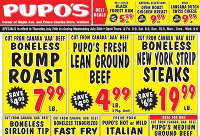 Pupo's Food Market Flyer July 24 to 30