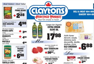 Claytons Heritage Market Flyer July 25 to 31