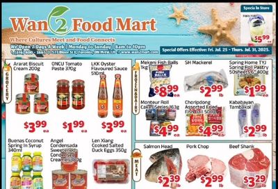 Wan 2 Food Mart Flyer July 25 to 31