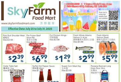 SkyFarm Food Mart Flyer July 25 to 31