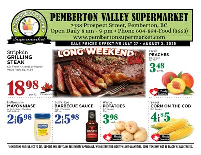 Pemberton Valley Supermarket Flyer July 27 to August 2