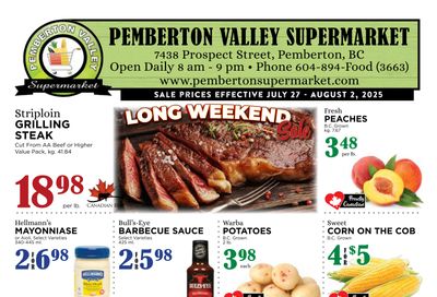 Pemberton Valley Supermarket Flyer July 27 to August 2