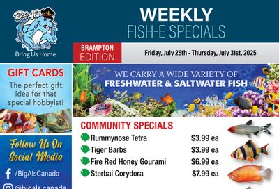 Big Al's (Brampton) Weekly Specials July 25 to 31
