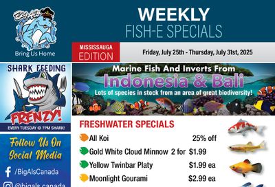 Big Al's (Mississauga) Weekly Specials July 25 to 31