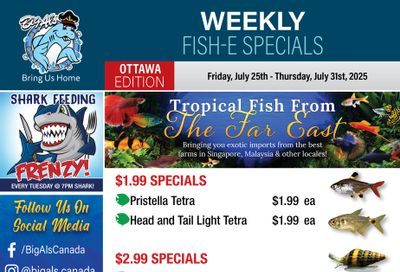 Big Al's (Ottawa) Weekly Specials July 25 to 31