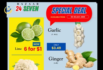 Bazaar 24 Seven Flyer July 25 to 28