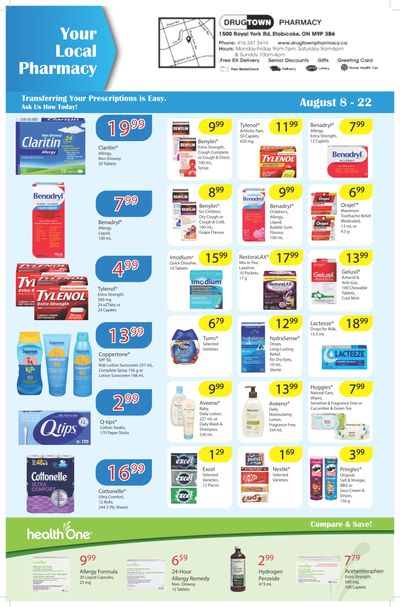 Drug Town Pharmacy Flyer August 8 to 22