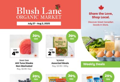 Blush Lane Organic Market Flyer July 27 to August 2