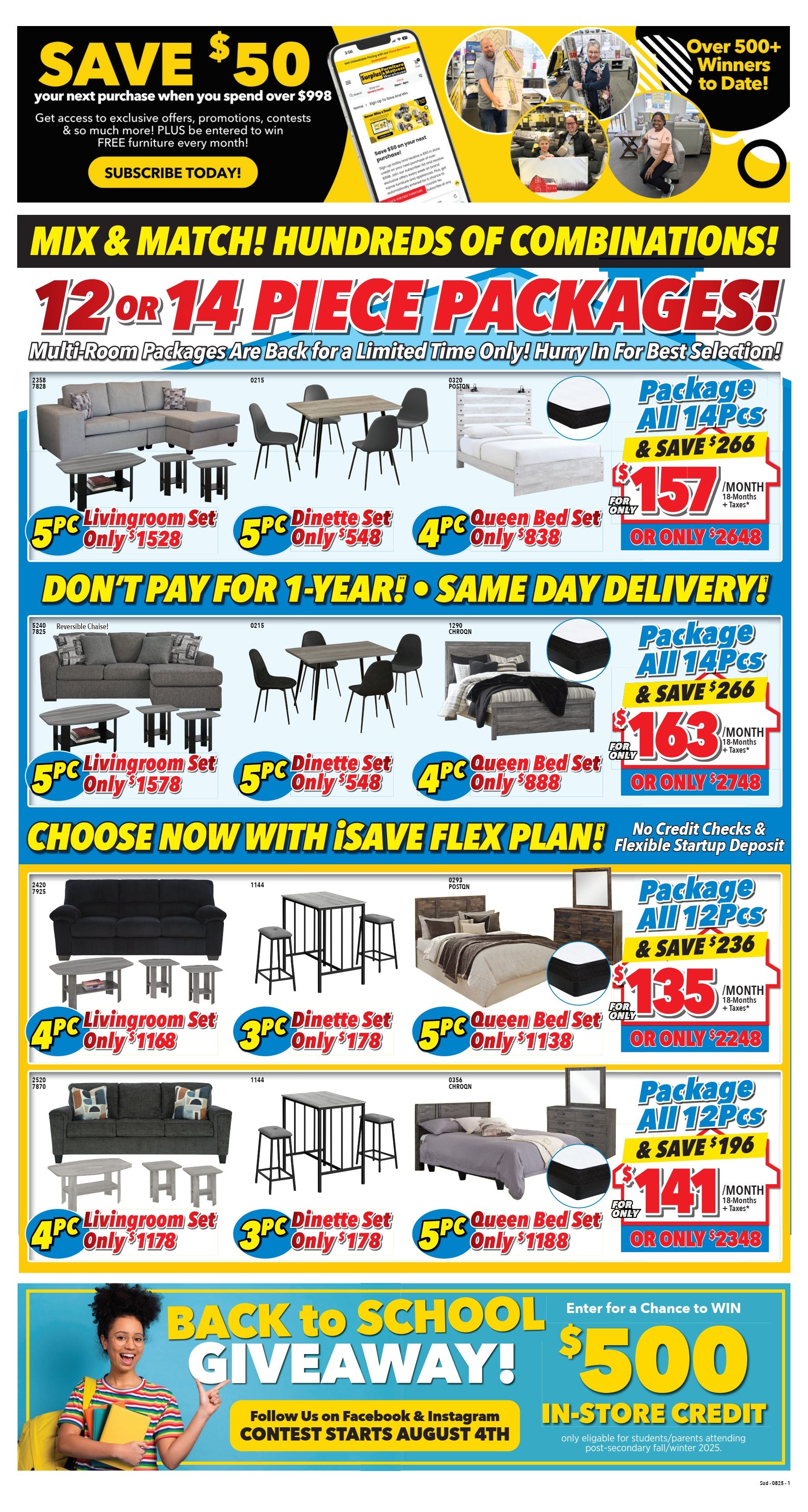 Surplus Furniture & Mattress Warehouse (Sudbury) Flyer July 28 to August 10