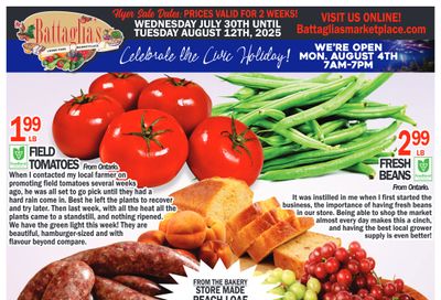 Battaglia's Marketplace Flyer July 30 to August 12