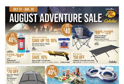 Cabela's Flyer July 31 to August 20