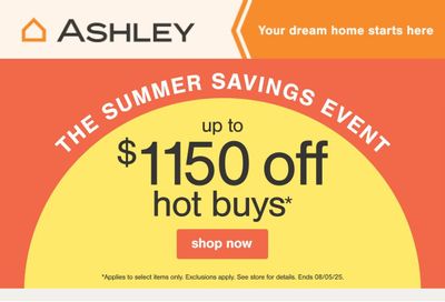 Ashley HomeStore Flyer July 30 to August 5