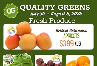 Quality Greens Flyer July 30 to August 5