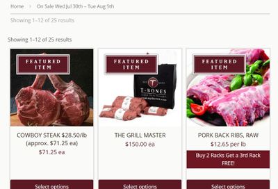 T-Bone's Flyer July 30 to August 5