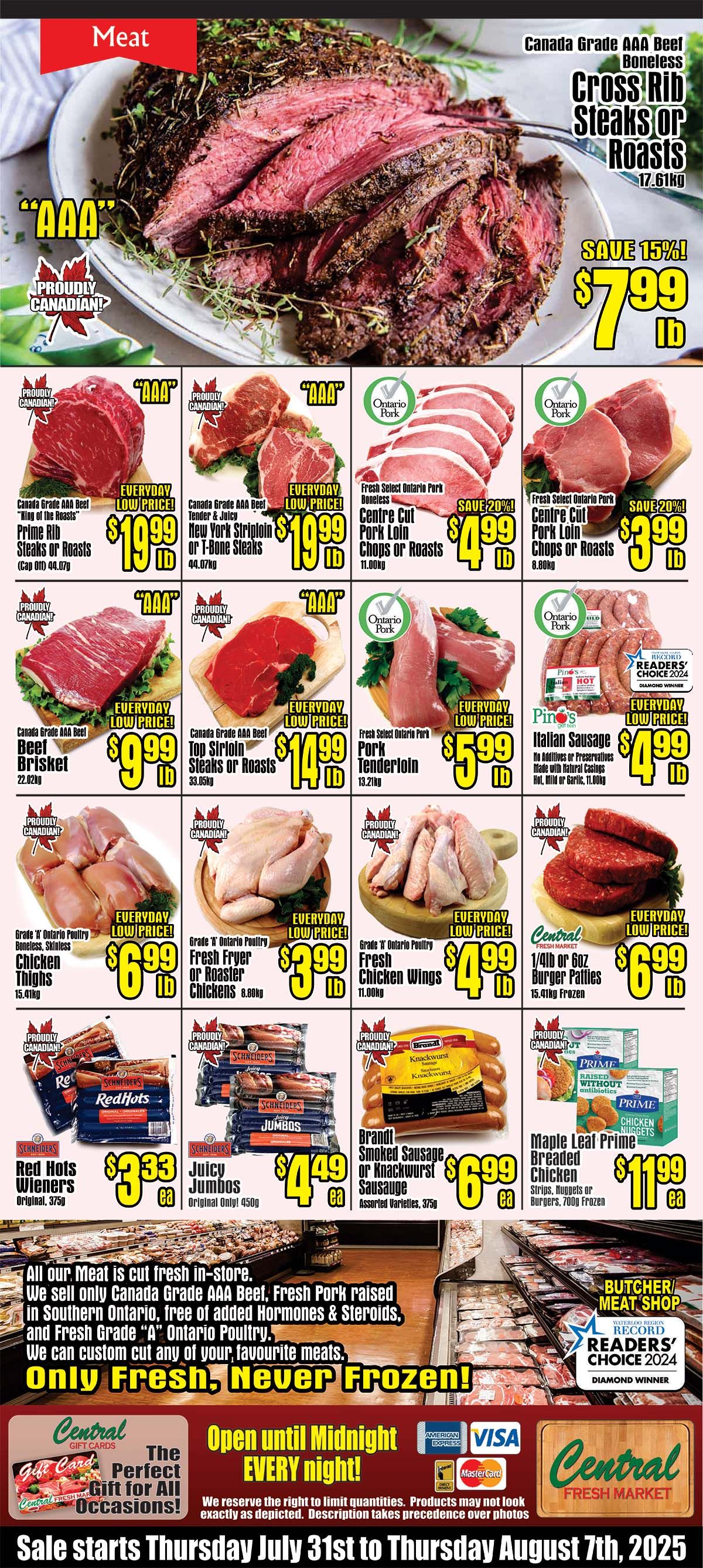 Central Fresh Market Flyer July 31 to August 7