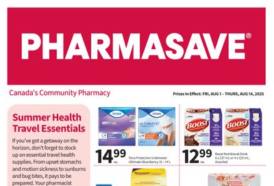 Pharmasave (ON & West) Flyer August 1 to 14
