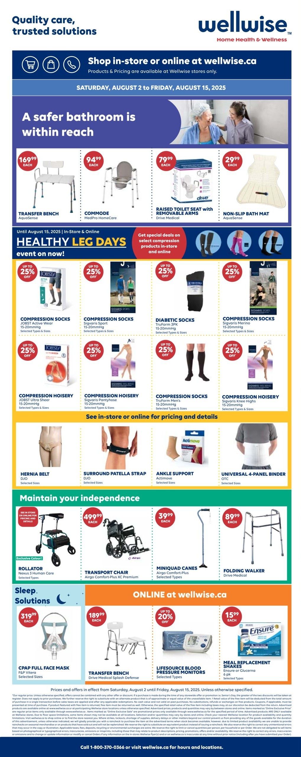 Wellwise By Shoppers Flyer August 2 to 8