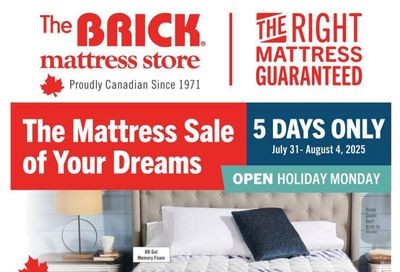 The Brick Mattress Store Flyer July 31 to August 14