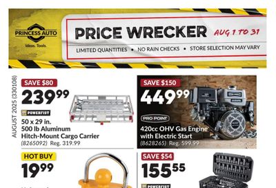 Princess Auto Price Wrecker Flyer August 1 to 31