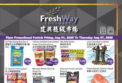 FreshWay Foodmart Flyer August 1 to 7