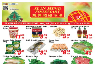 Jian Hing Foodmart (Scarborough) Flyer August 1 to 7
