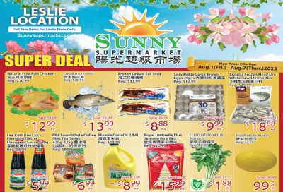 Sunny Supermarket (Leslie) Flyer August 1 to 7
