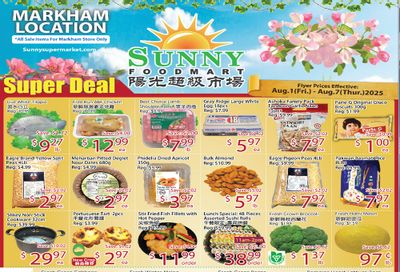 Sunny Foodmart (Markham) Flyer August 1 to 7
