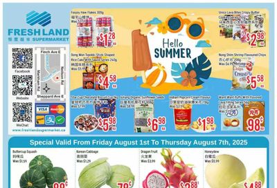 FreshLand Supermarket Flyer August 1 to 7