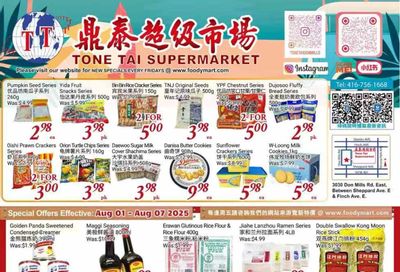 Tone Tai Supermarket Flyer August 1 to 7 Tone Tai Supermarket Flyer August 1 to 7