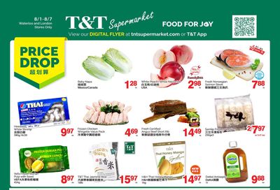 T&T Supermarket (London & Waterloo) Flyer August 1 to 7