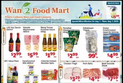 Wan 2 Food Mart Flyer August 1 to 7