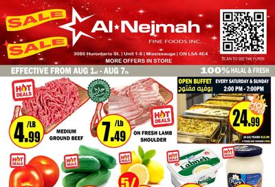 Alnejmah Fine Foods Inc. Flyer August 1 to 7