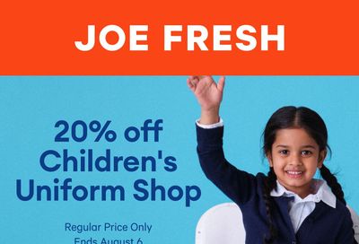 Joe Fresh Flyer August 1 to 13