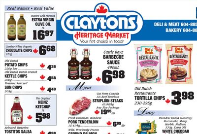 Claytons Heritage Market Flyer August 1 to 7