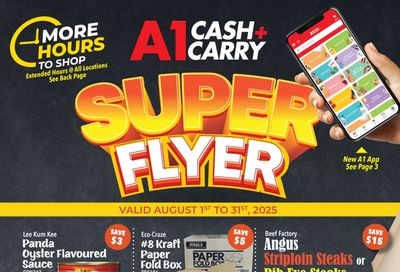 A-1 Cash and Carry Flyer August 1 to 31