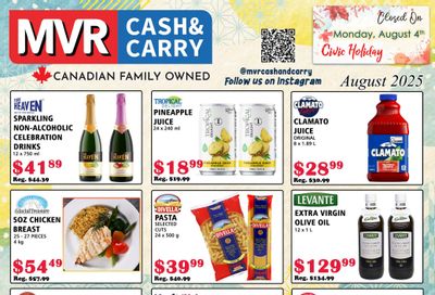 MVR Cash and Carry Flyer August 1 to 31