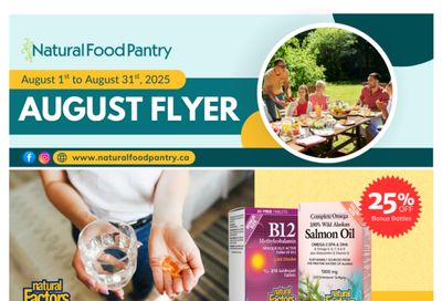 Natural Food Pantry Flyer August 1 to 31
