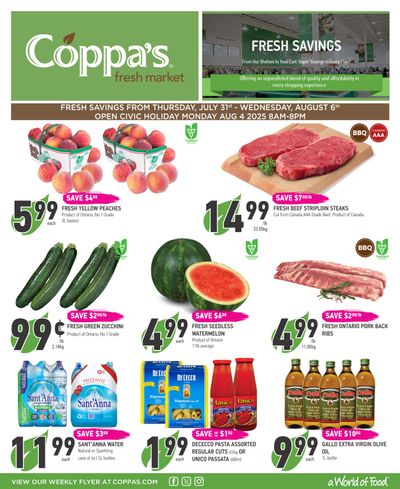 Coppa's Fresh Market Flyer July 31 to August 6
