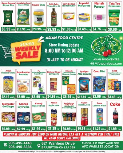 Asian Food Centre (Wanless Dr.) Flyer July 31 to August 6