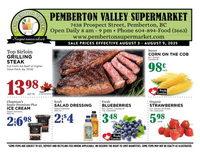 Pemberton Valley Supermarket Flyer August 3 to 9