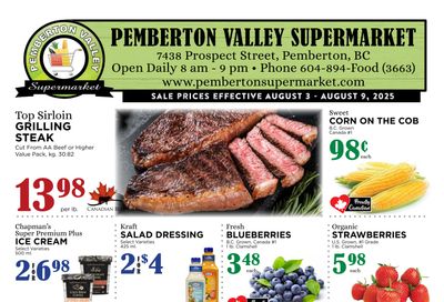 Pemberton Valley Supermarket Flyer August 3 to 9