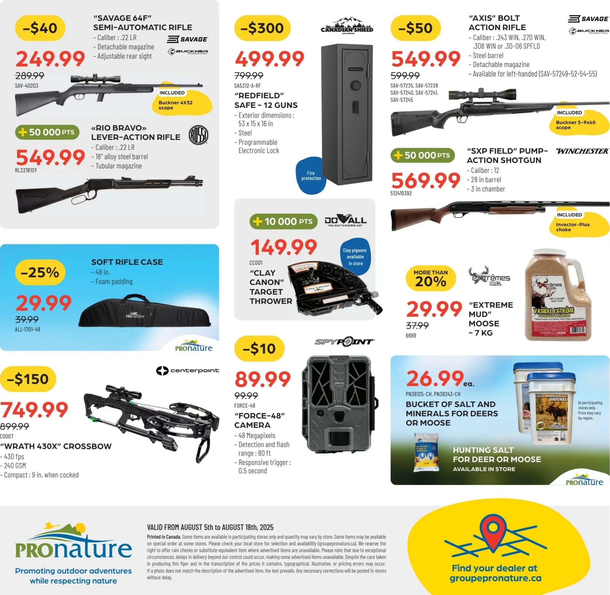 Pronature Flyer August 5 to 18