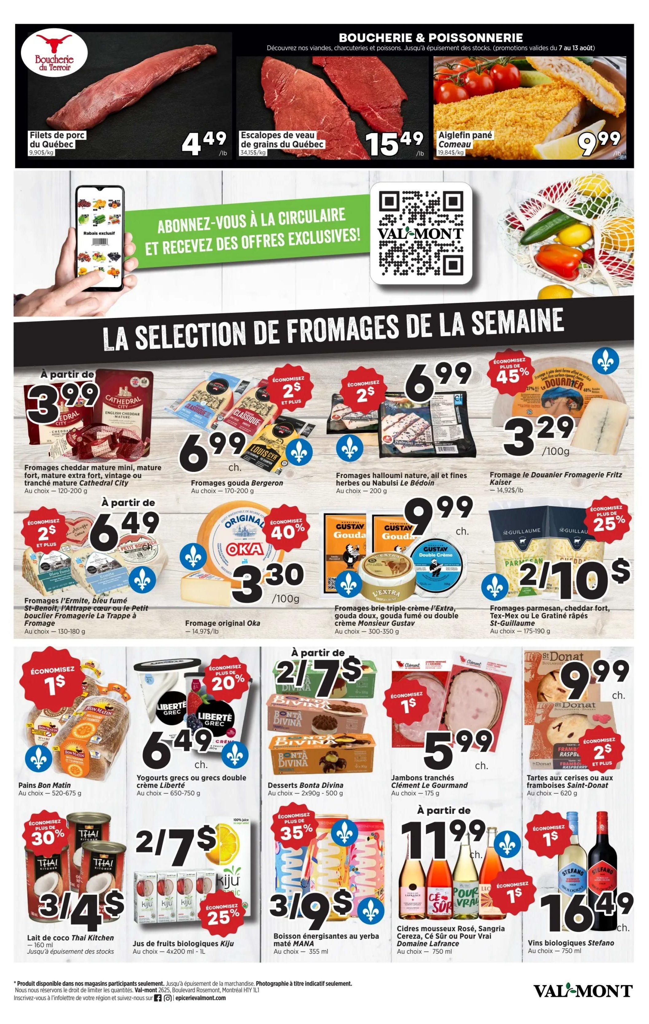 Val-Mont Flyer August 7 to 13